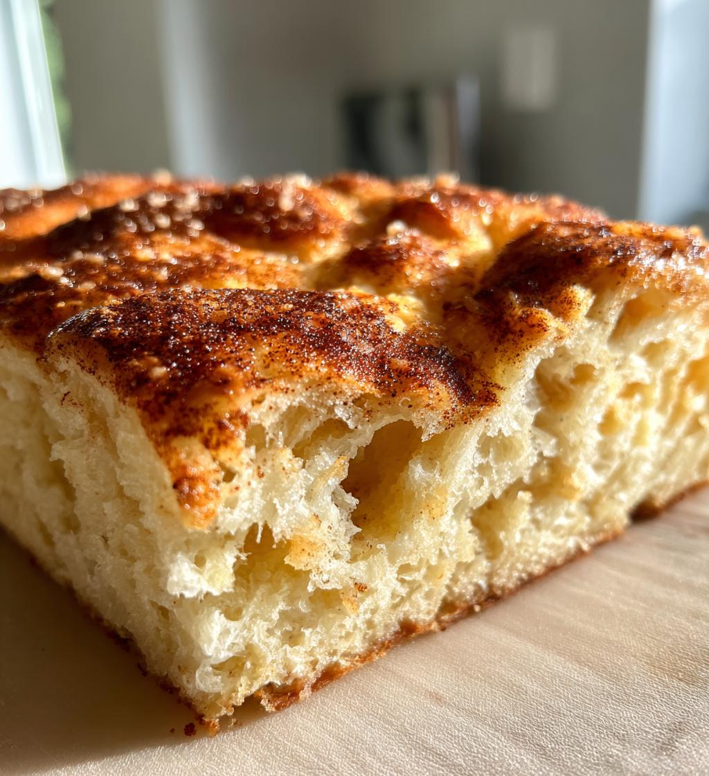 cinnamon focaccia - detail 1