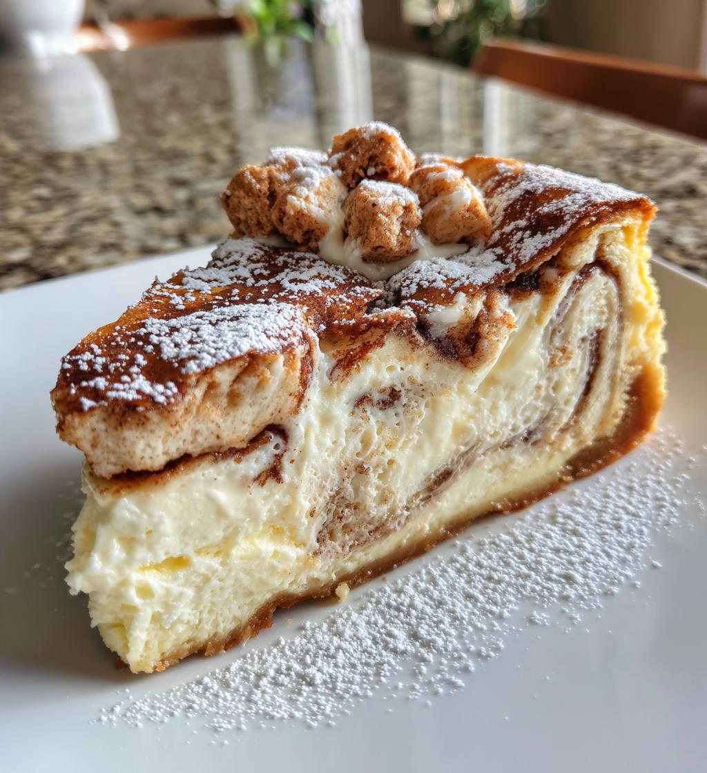 cinnamon roll cheesecake - detail 1