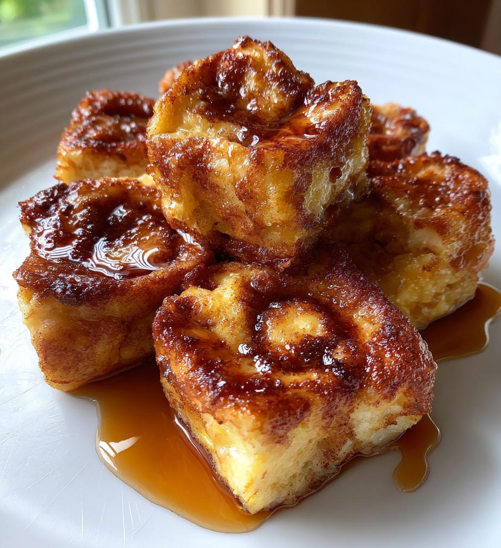 cinnamon roll french toast bites