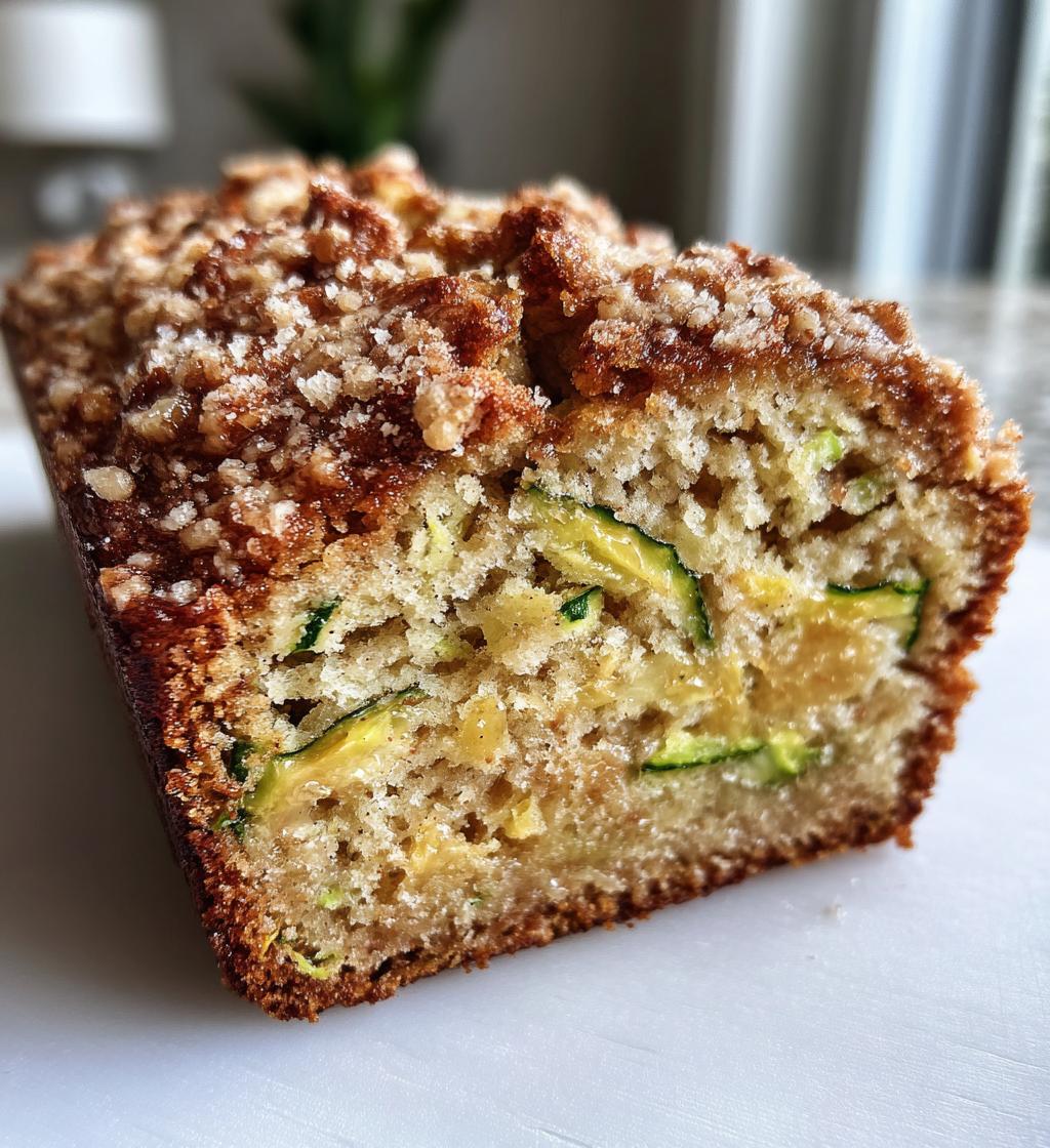 cinnamon streusel zucchini bread - detail 1