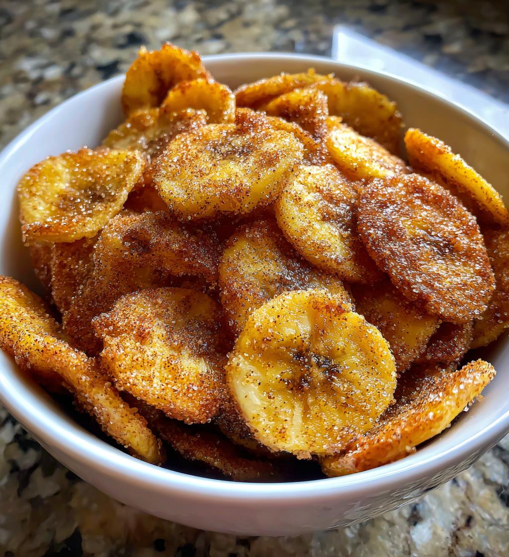 cinnamon sugar air fryer banana chips