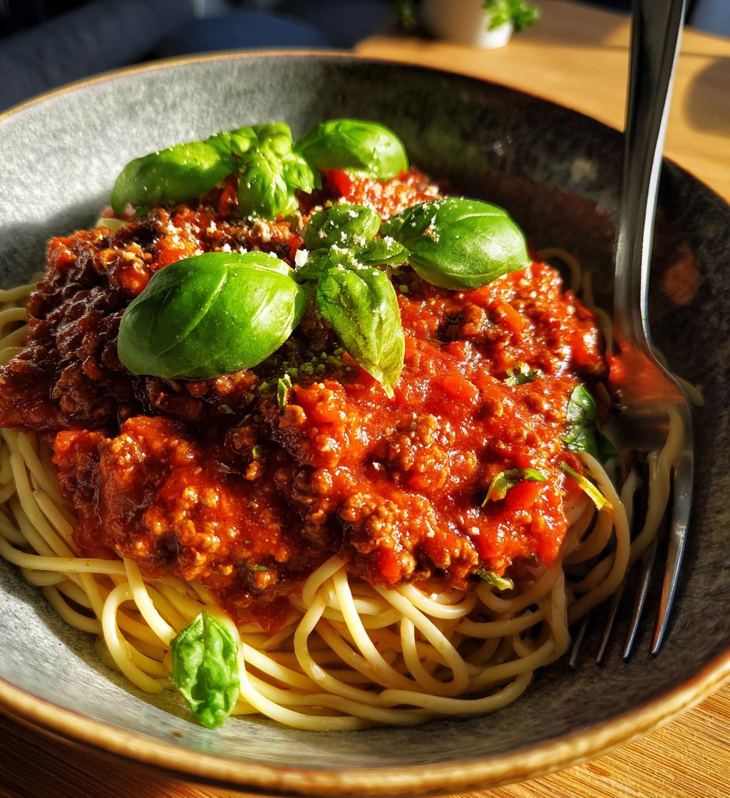 classic homemade bolognese sauce - detail 1