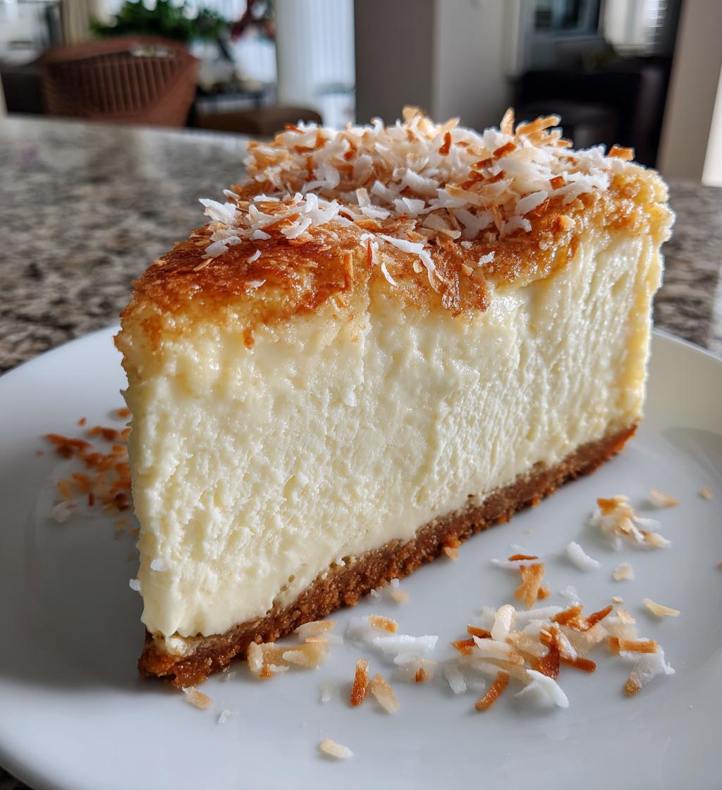 coconut cheesecake - detail 1