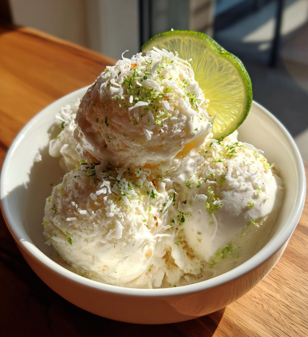 coconut lime ice cream - detail 1