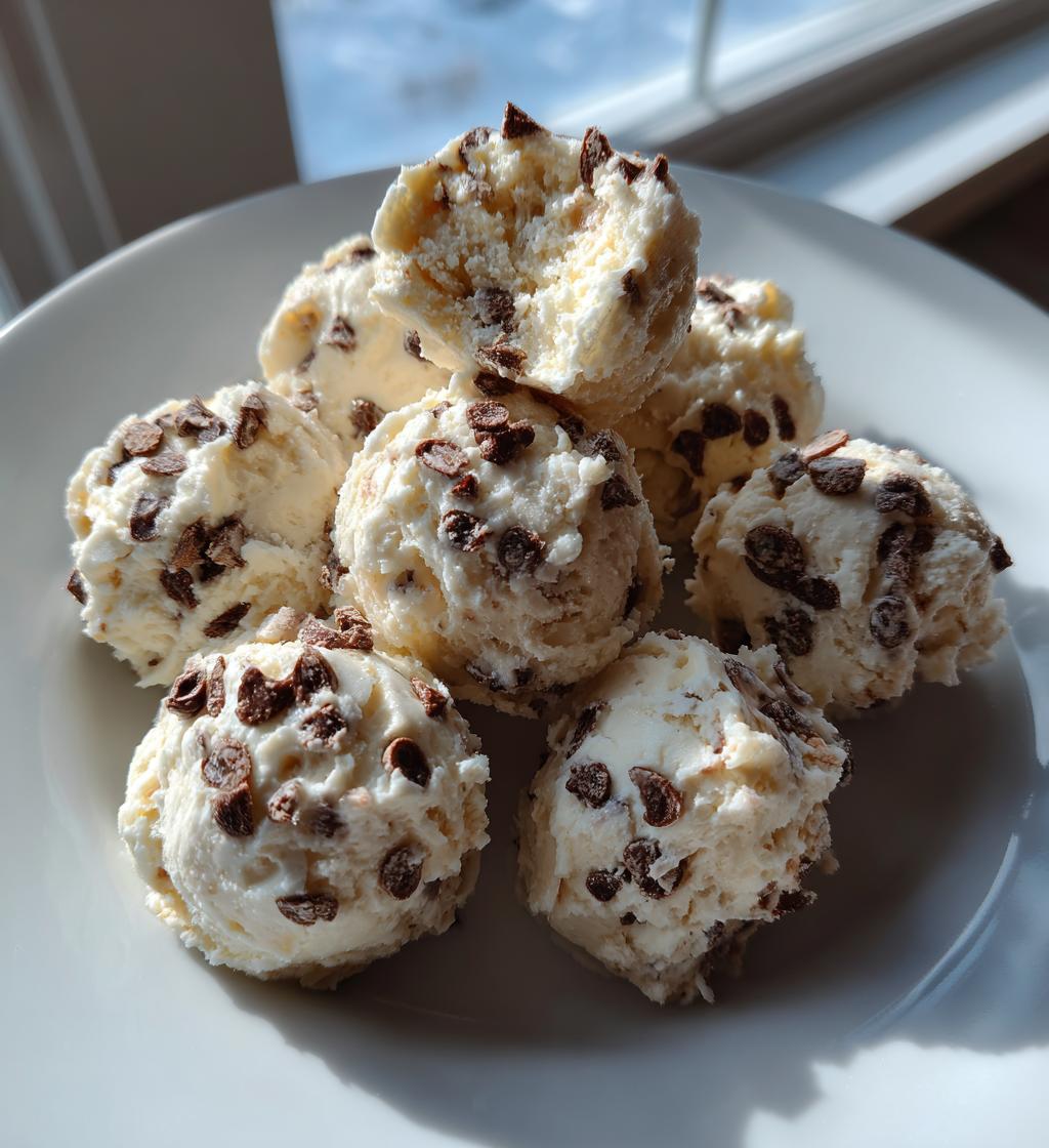 cookie dough frozen yogurt bites