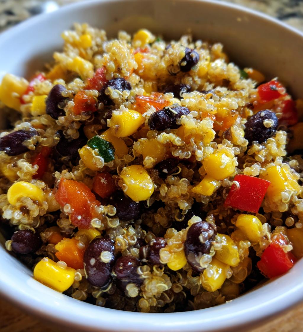 corn and black bean quinoa salad - detail 1