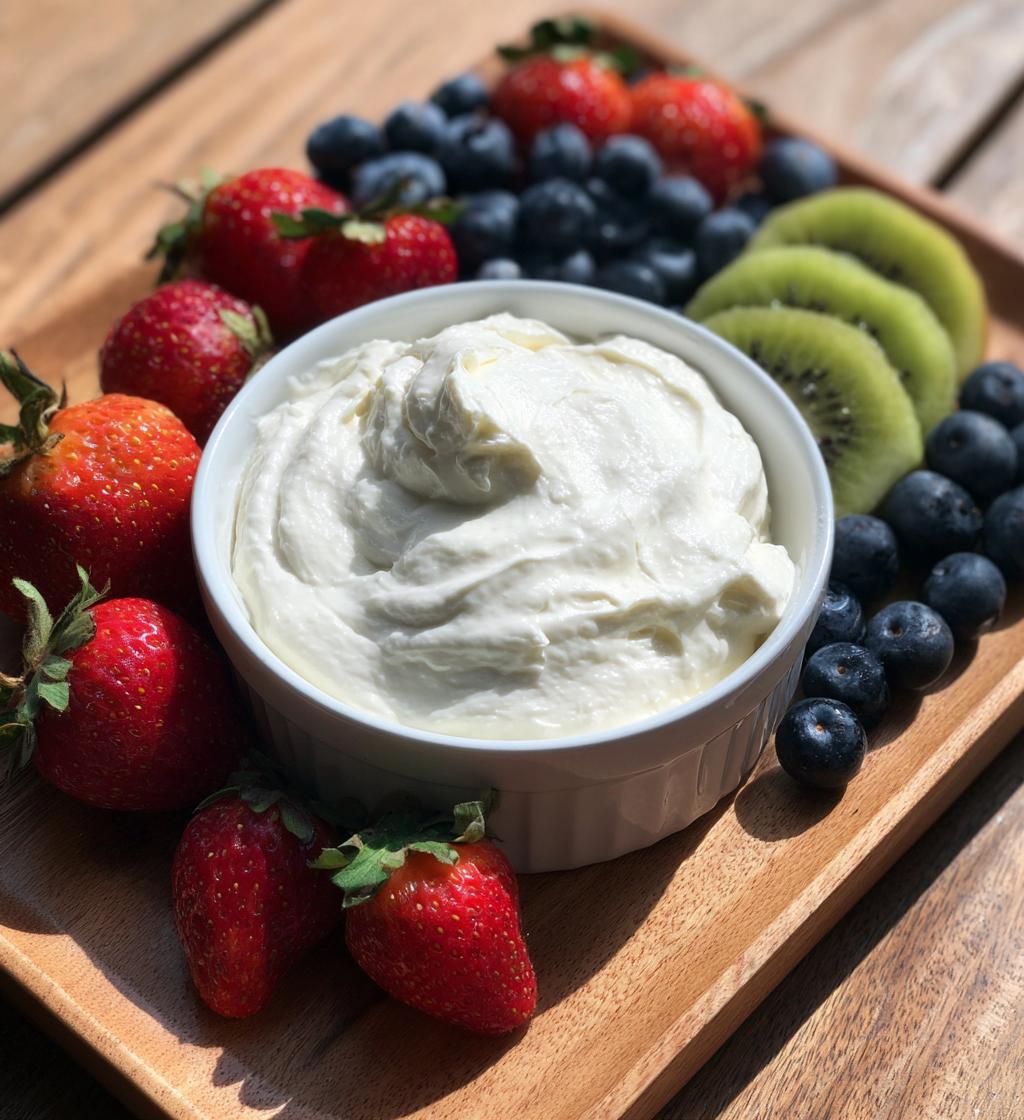 cream cheese fruit dip - detail 1
