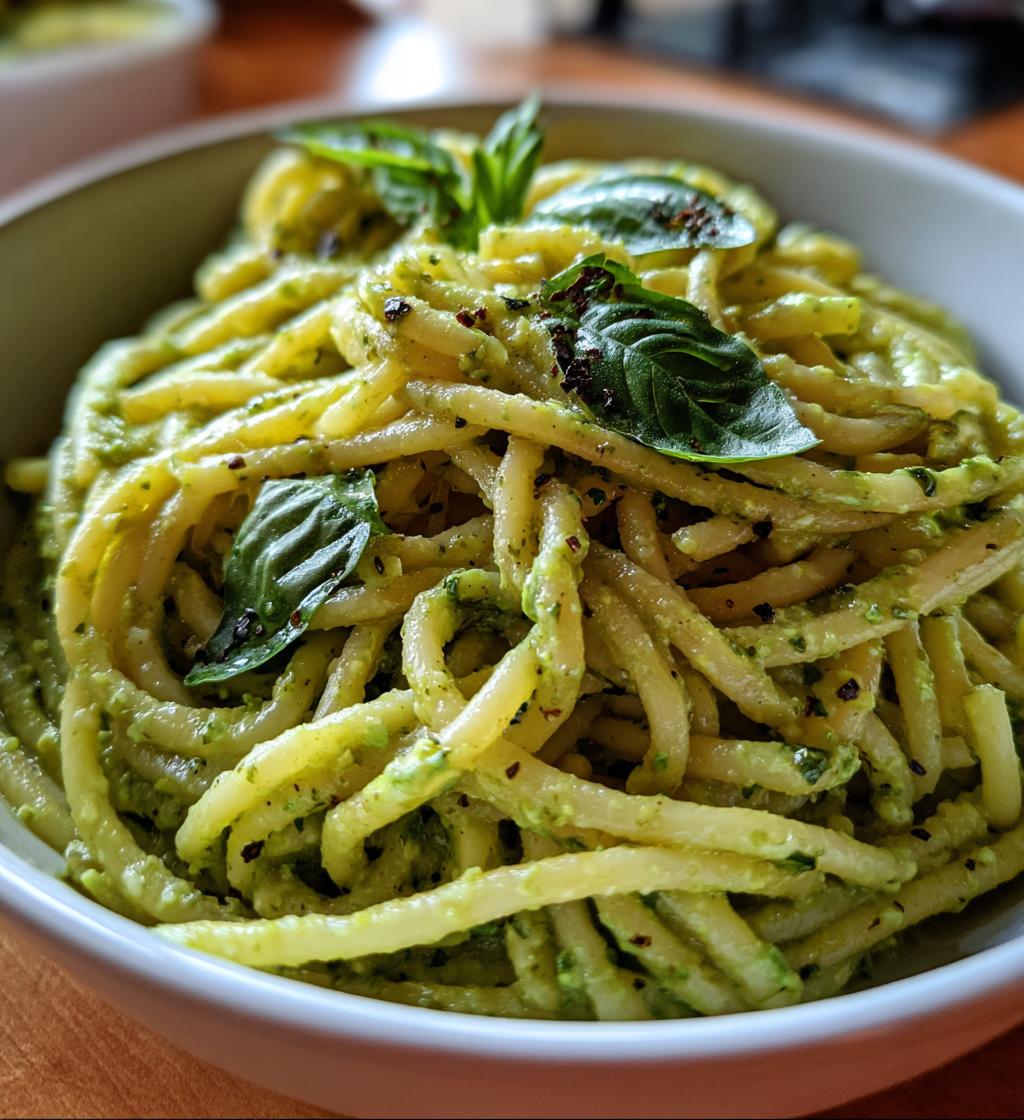 creamy avocado pasta - detail 1