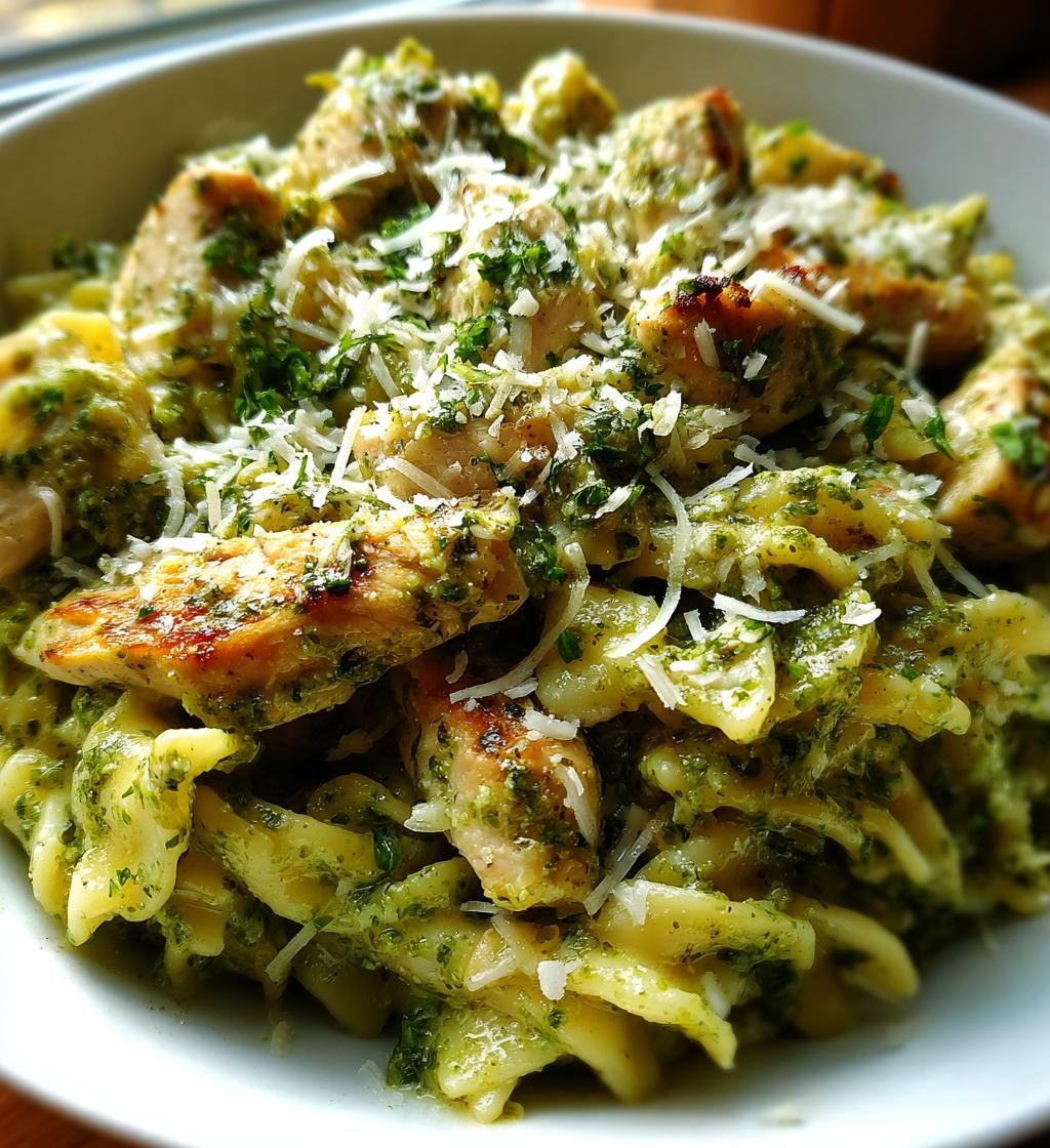 creamy chicken pesto pasta