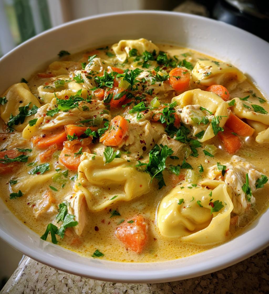 creamy chicken tortellini soup