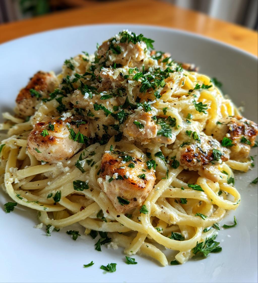 creamy garlic parmesan chicken pasta