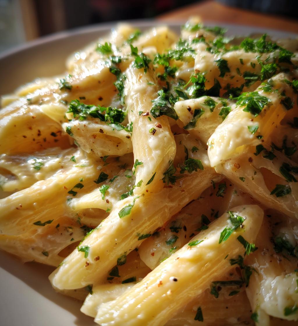 creamy garlic penne pasta a comforting indulgence - detail 1