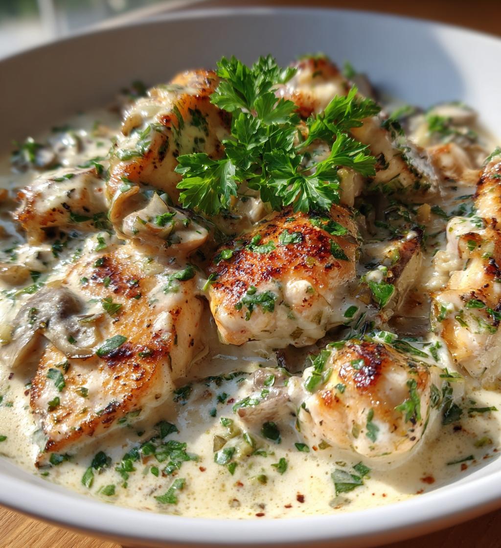 creamy garlic sauce with grilled chicken bites - detail 1