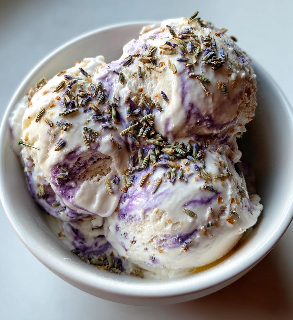 creamy honey lavender ice cream