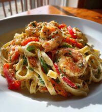 creamy jamaican shrimp rasta pasta