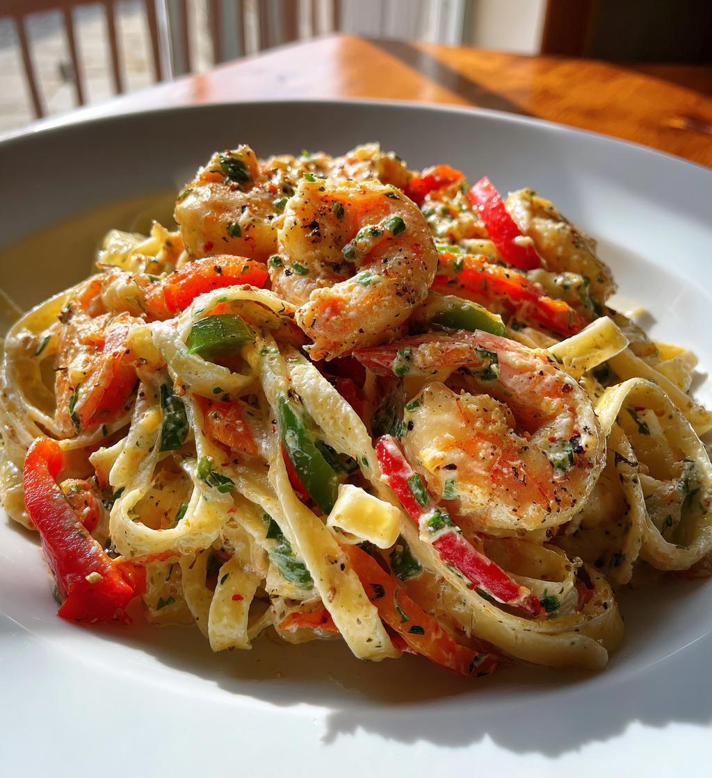 creamy jamaican shrimp rasta pasta