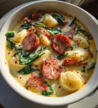 creamy kielbasa gnocchi soup