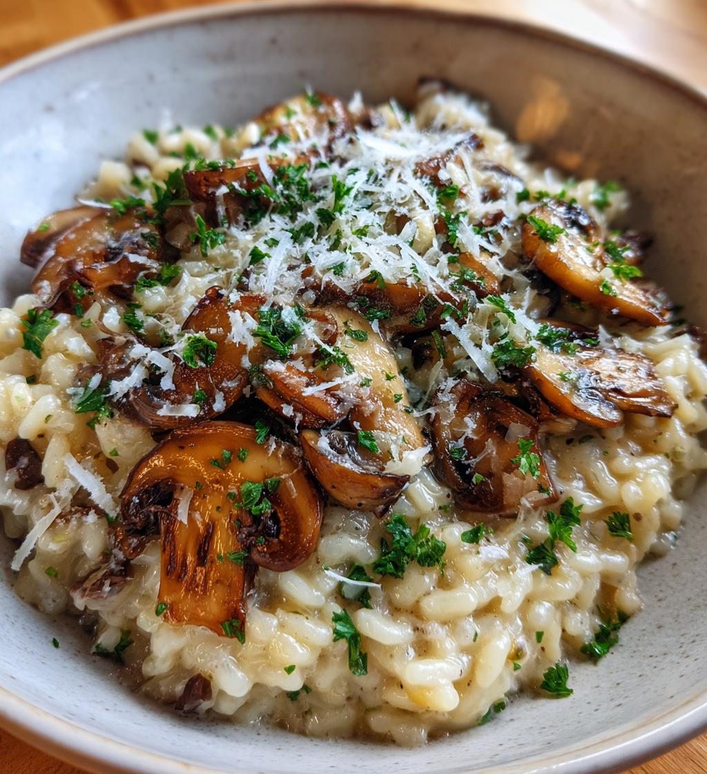creamy mushroom risotto