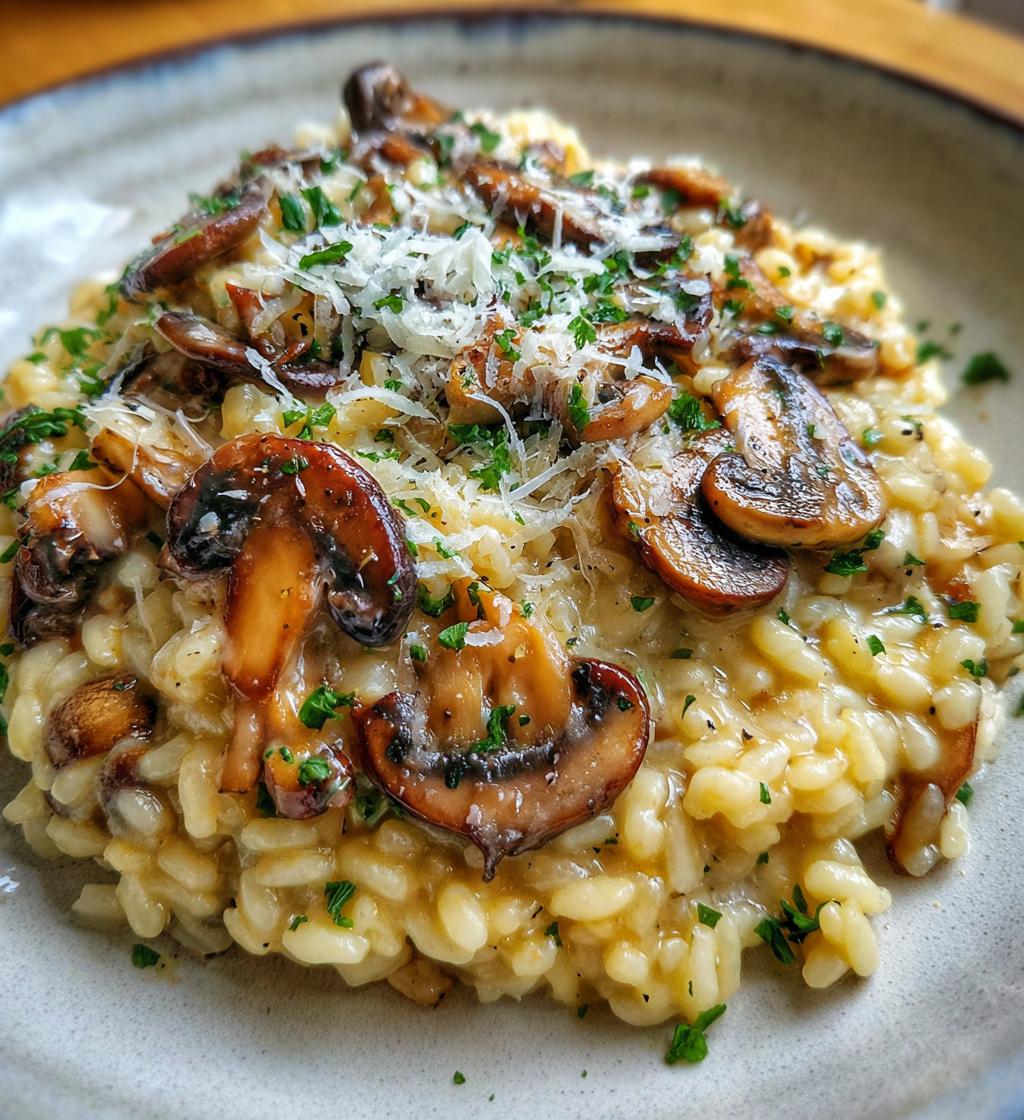 creamy mushroom risotto