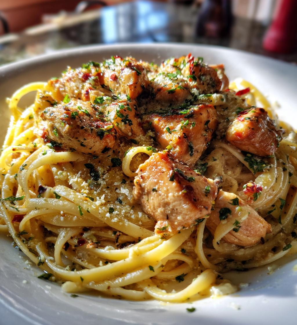 creamy one pot cajun chicken linguine with garlic parmesan sauce - detail 1