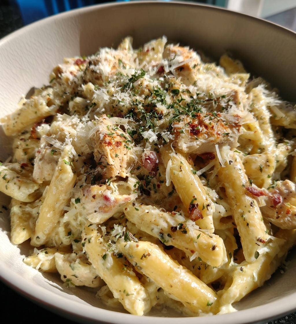 creamy ranch chicken pasta recipe - detail 1