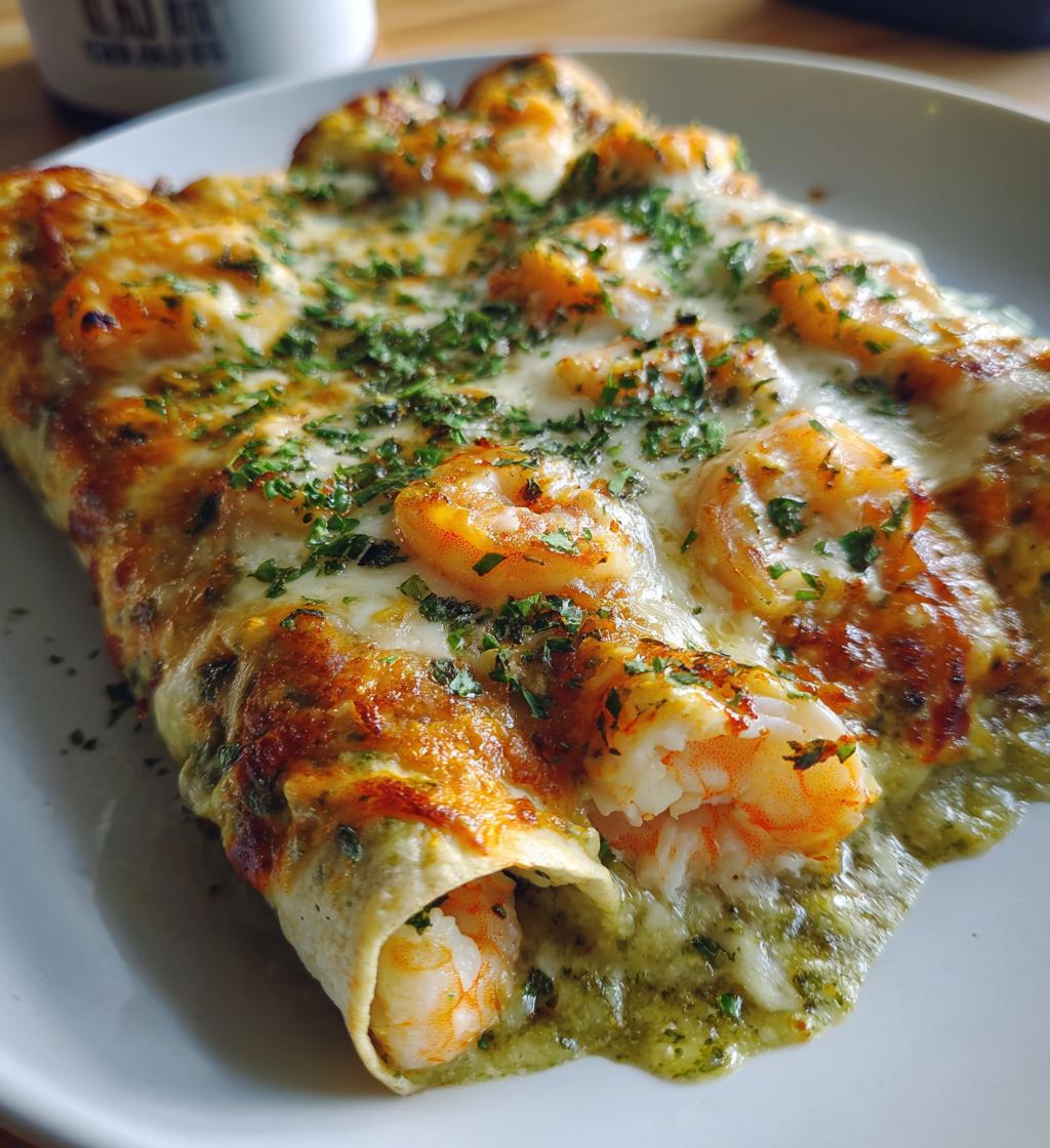 creamy shrimp enchiladas - detail 1