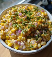 creamy street corn pasta salad