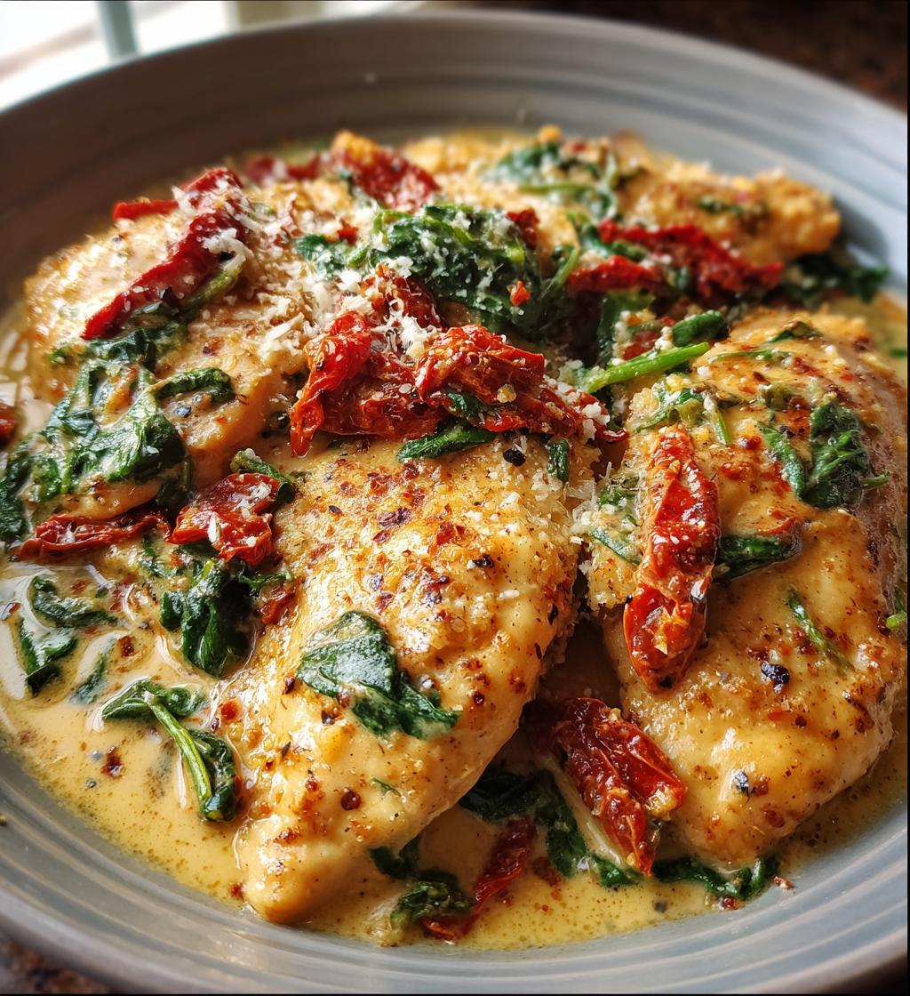 creamy tuscan chicken skillet