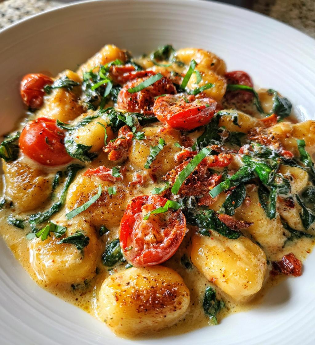 creamy tuscan marry me gnocchi - detail 1