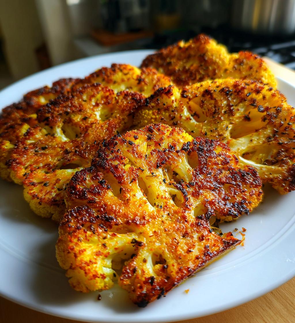 crispy baked cauliflower steaks - detail 1