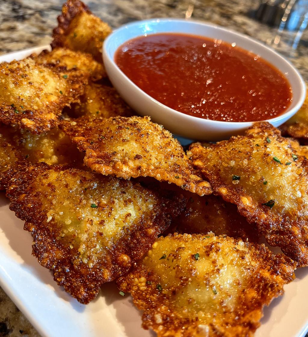 crispy fried ravioli - detail 1