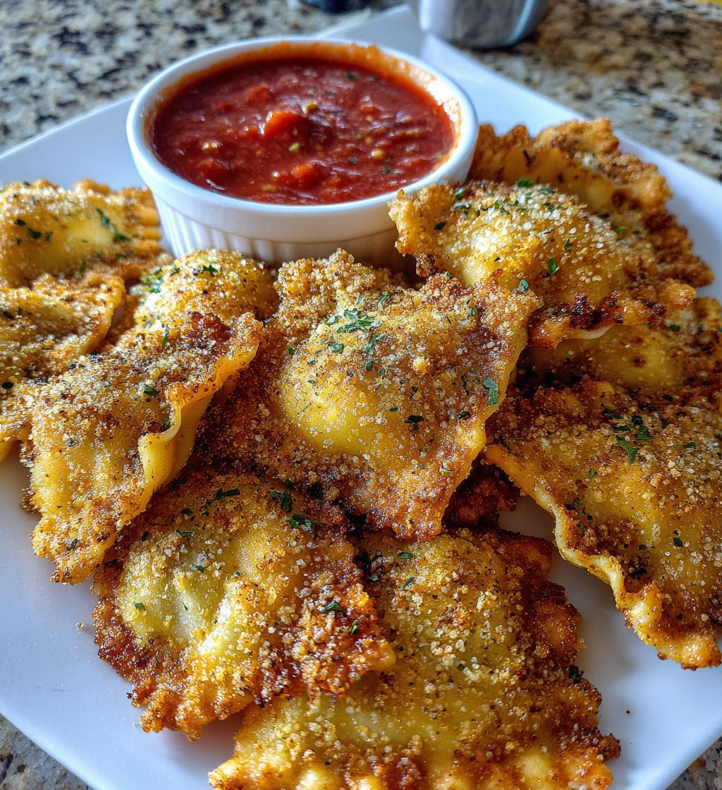 crispy fried ravioli