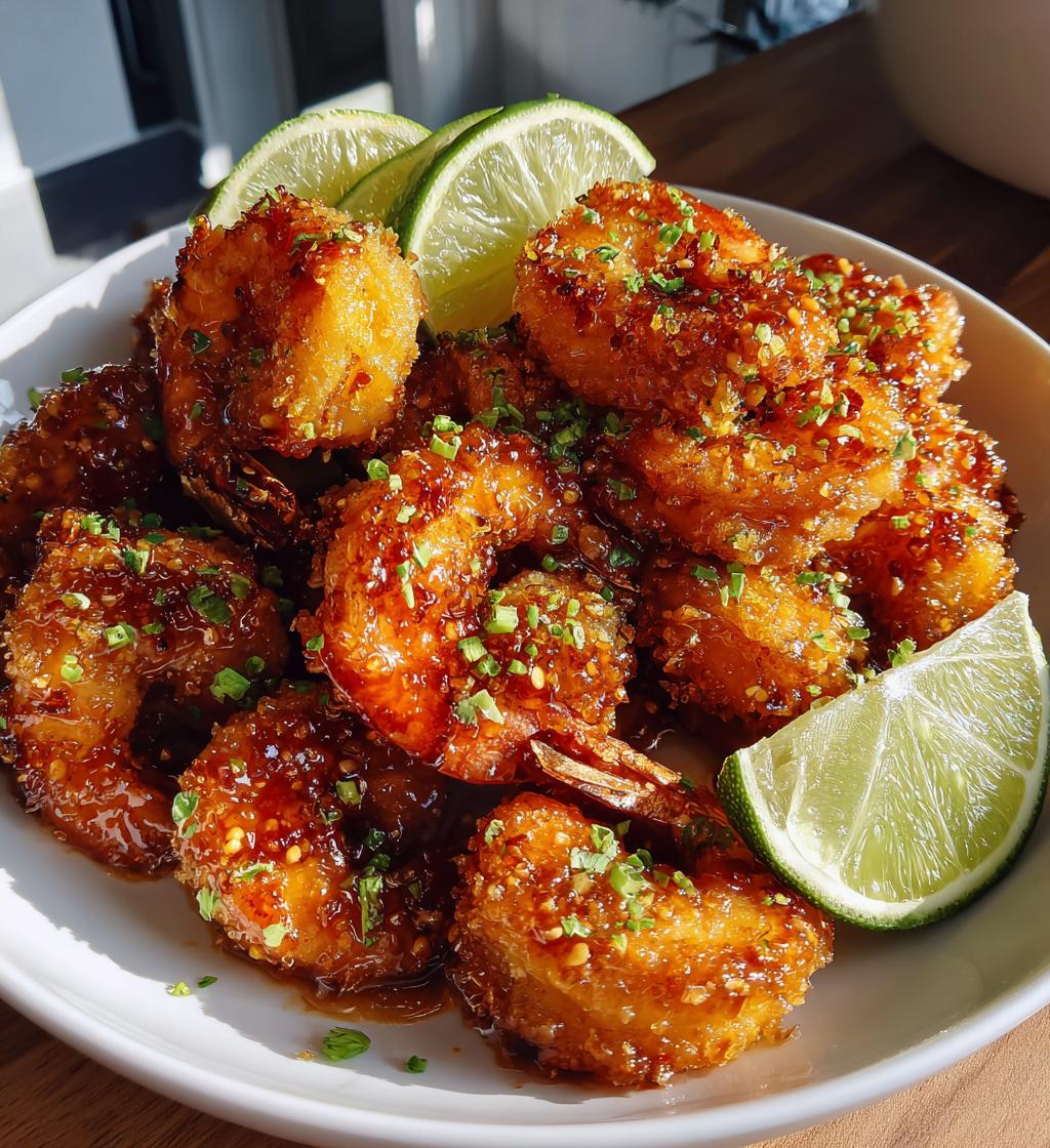 crispy hot honey fried shrimp sweet spicy and irresistible - detail 1