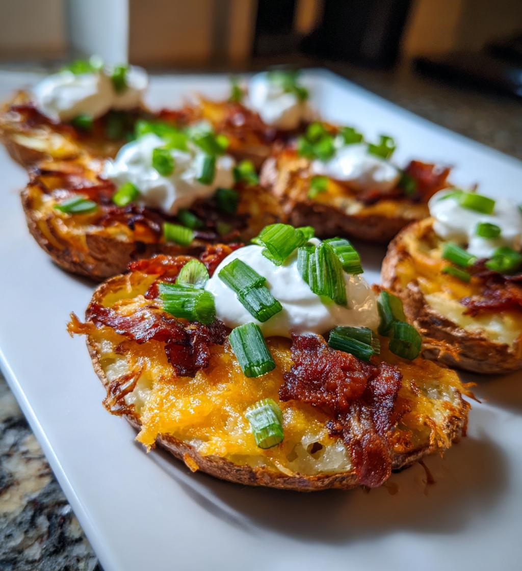 crispy oven baked potato skins - detail 1