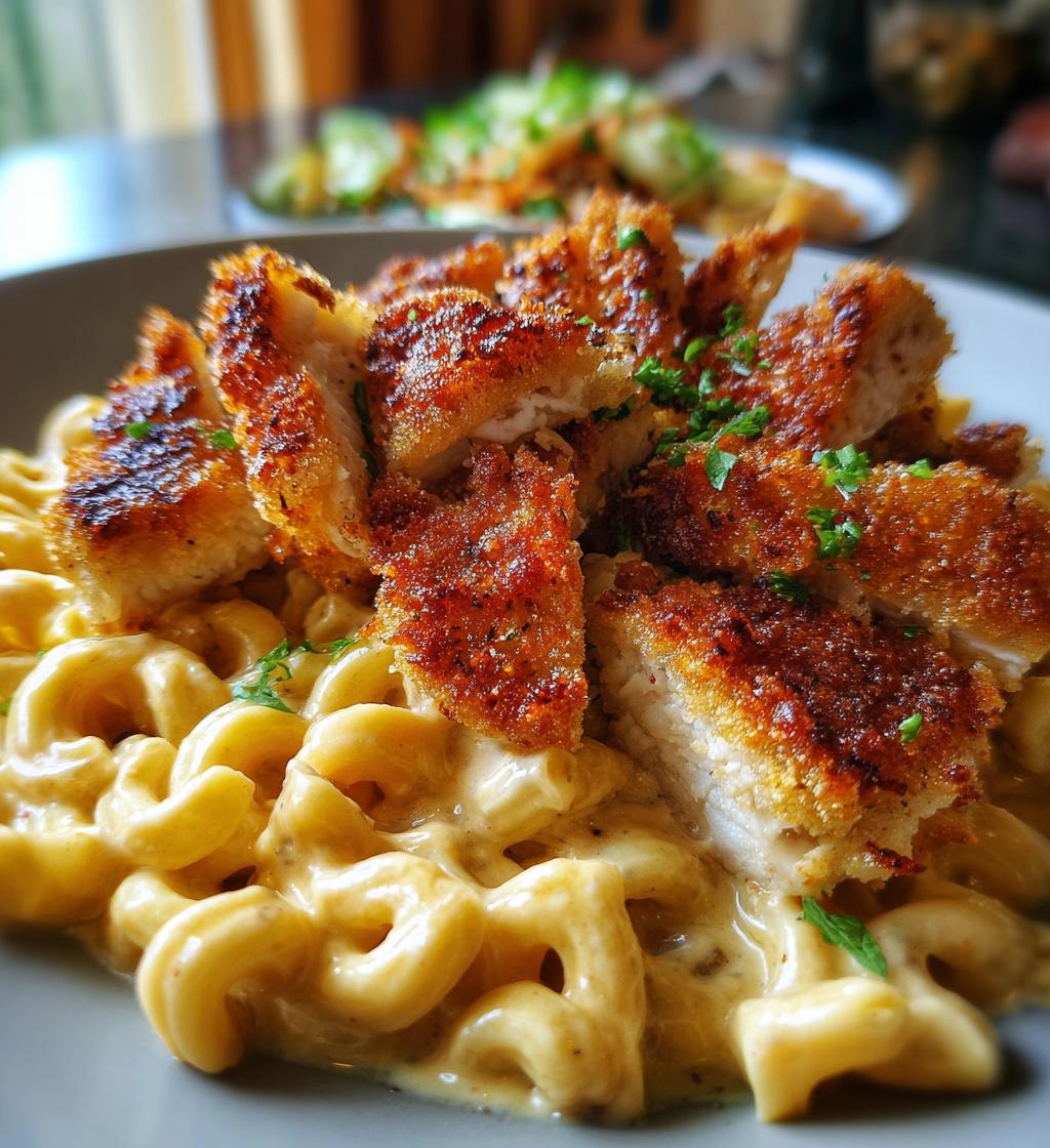 crispy parmesan chicken bites with smoked cajun alfredo gemelli recipe - detail 1