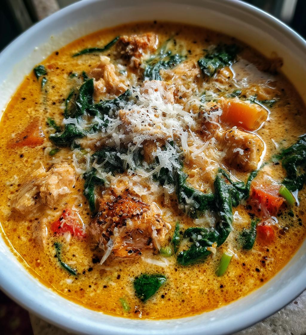 crock pot creamy chicken parmesan soup - detail 1