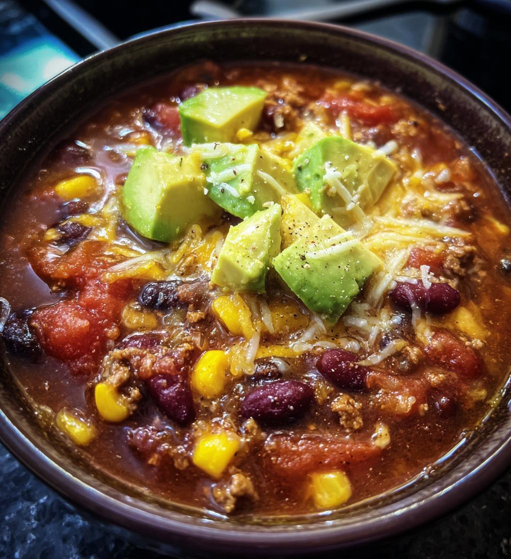crock pot taco soup - detail 1