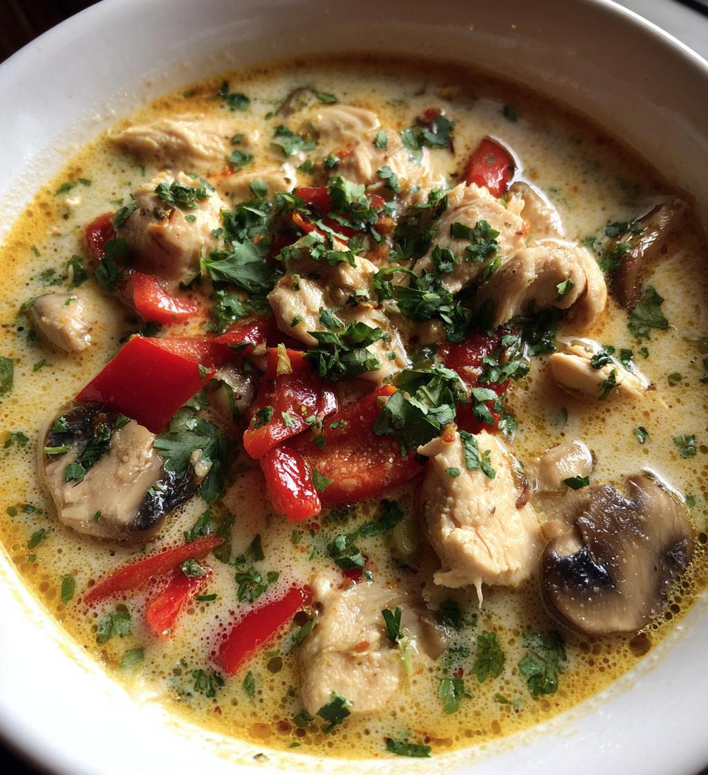 crockpot thai coconut chicken soup