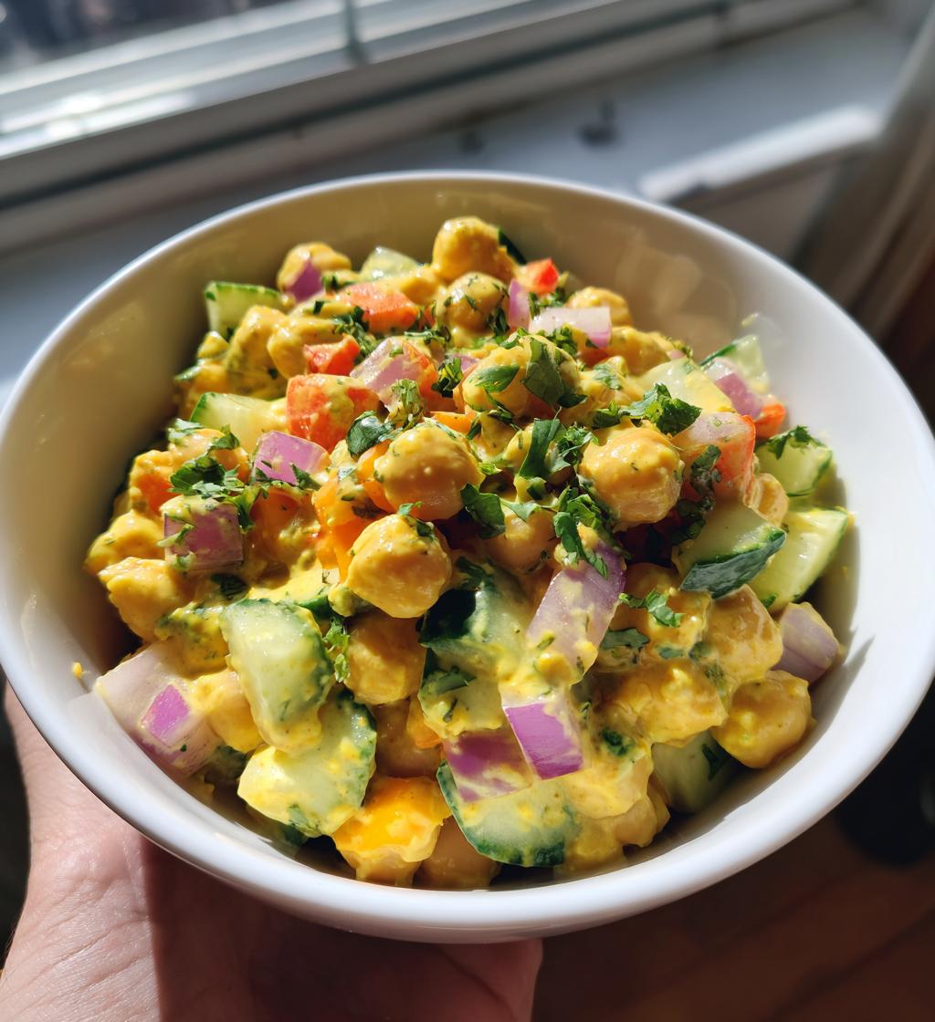 curried chickpea salad - detail 1