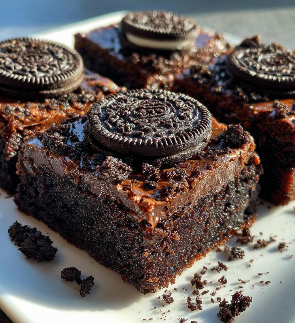 decadent oreo brownies - detail 1