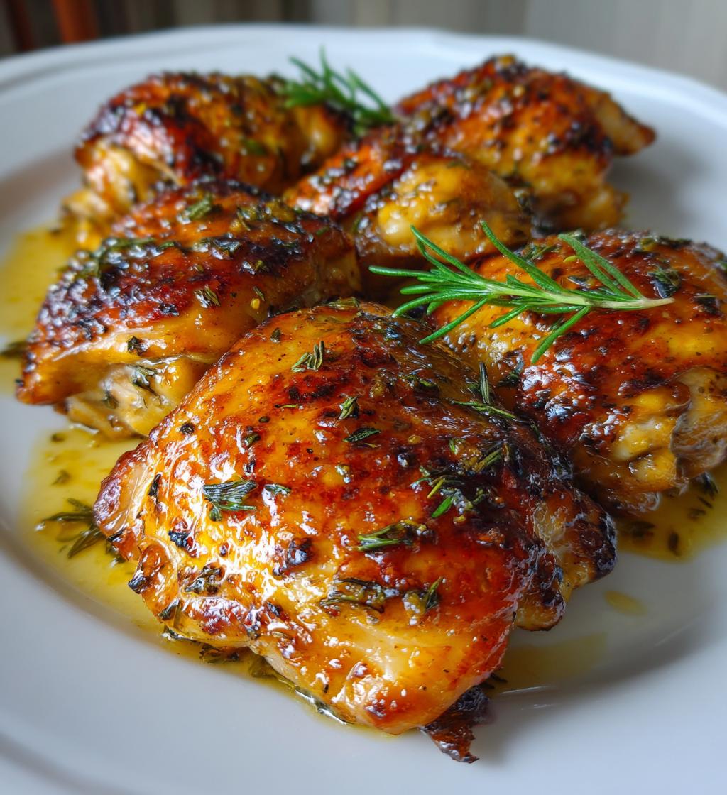 delicious honey mustard chicken thighs recipe - detail 1