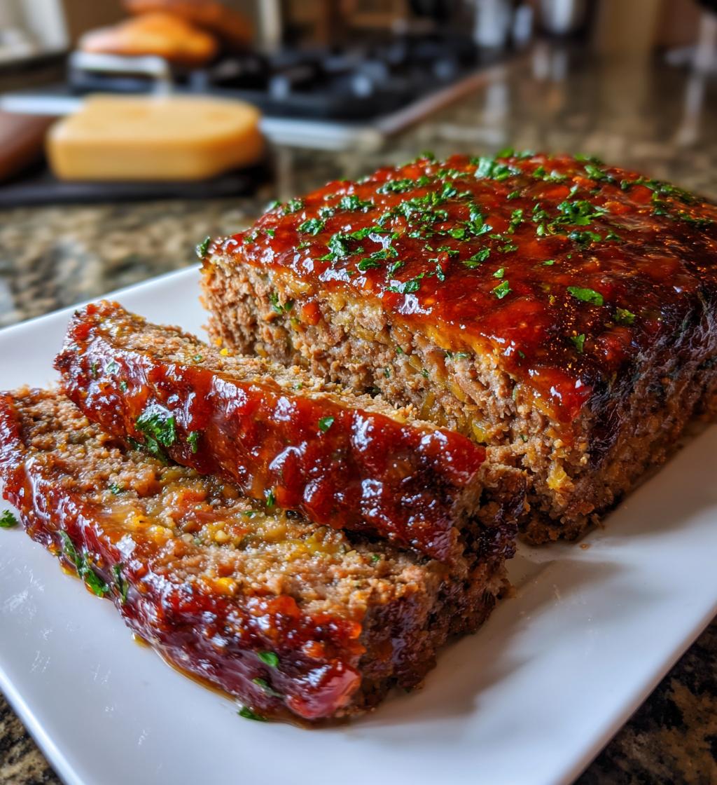 delicious savory meatloaf - detail 1