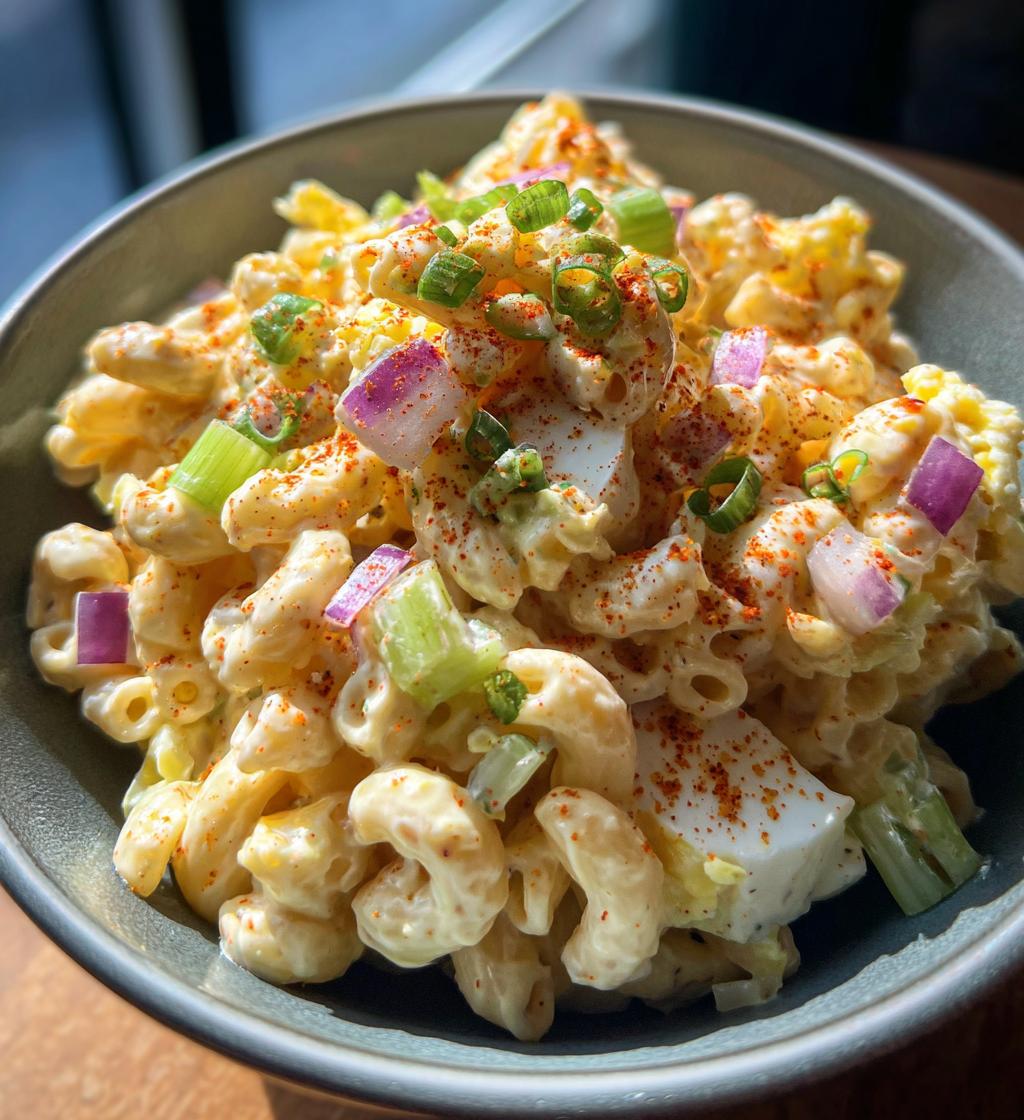 deviled egg macaroni salad