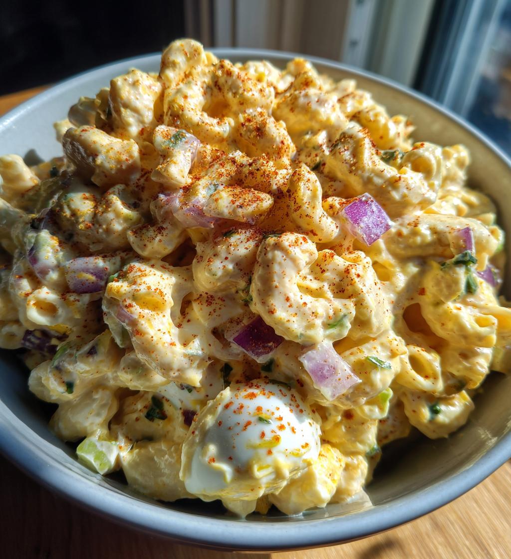 deviled egg macaroni salad