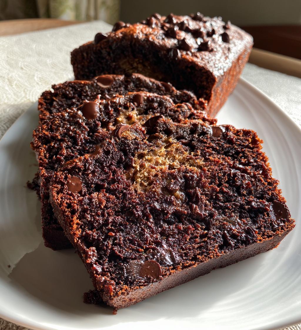 double chocolate banana bread - detail 1