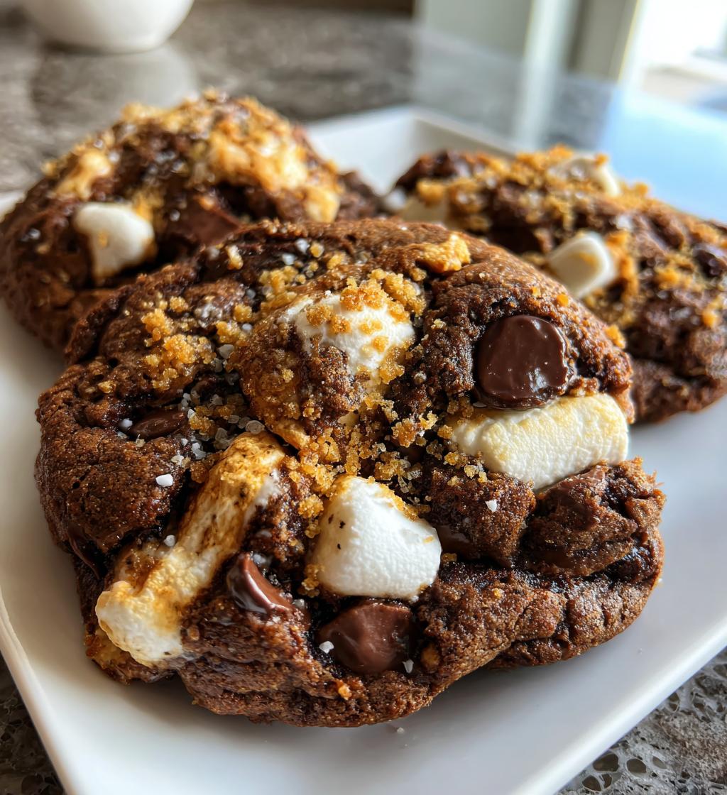 double chocolate smores cookies - detail 1