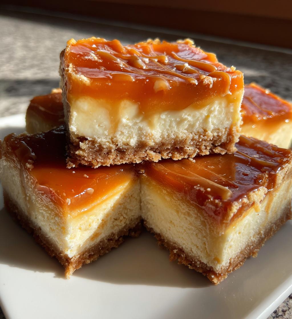dulce de leche cheesecake bars - detail 1