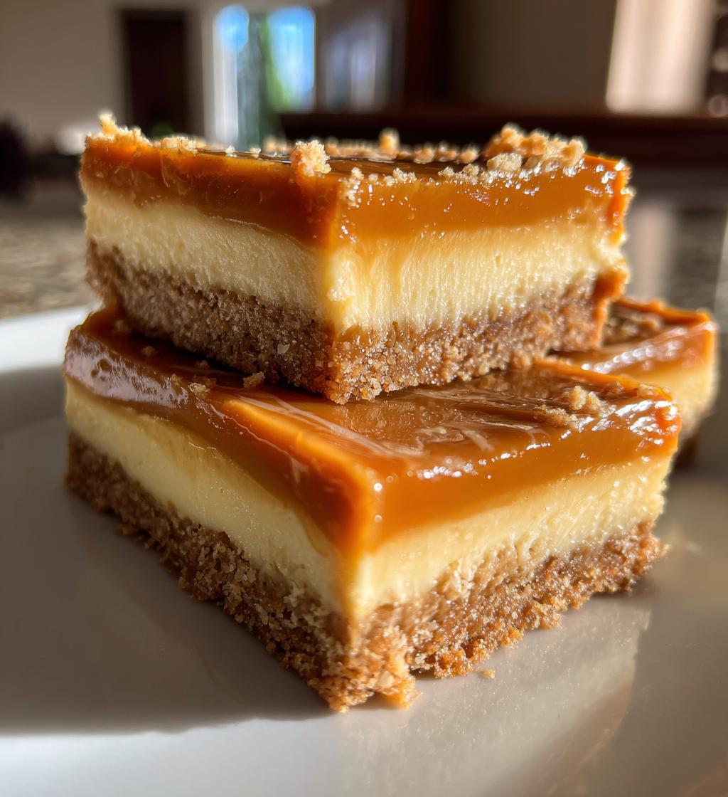 dulce de leche cheesecake bars