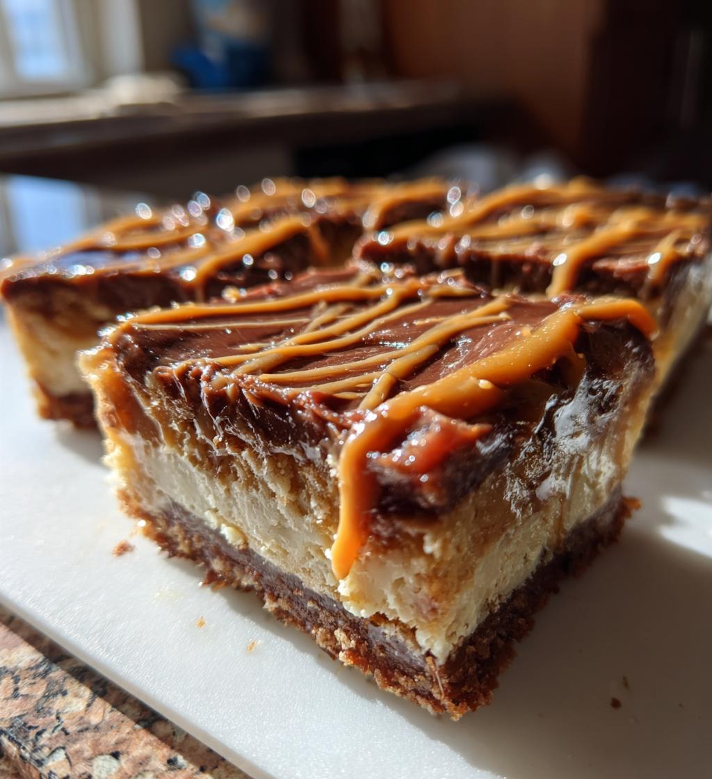 dulce de leche chocolate cheesecake bars