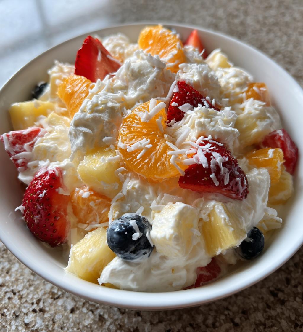 easter fruit fluff salad